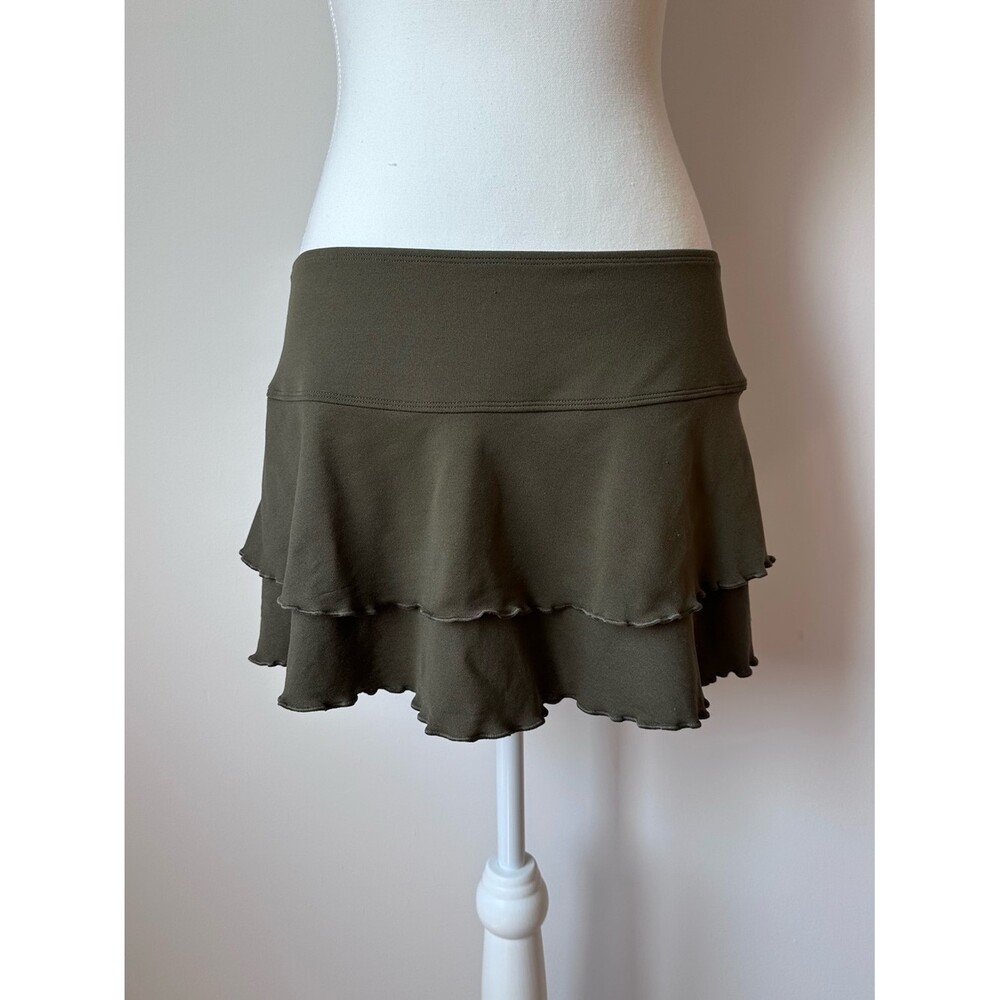 Body Glove Army Green Tiered Mini Skirt - M